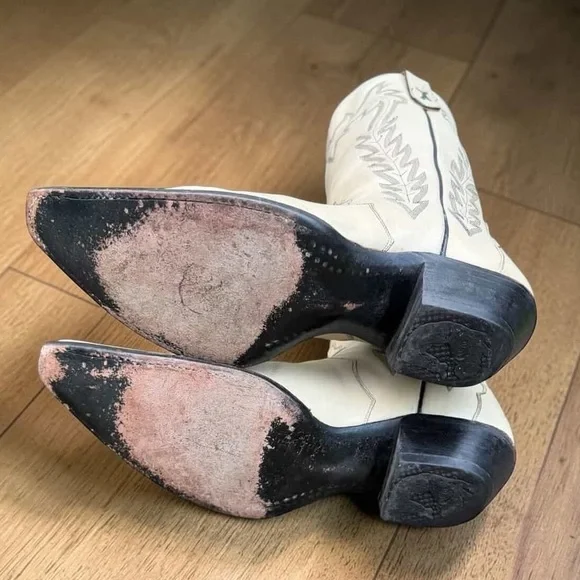 1990s Liberty “Killaz” Skull Inlay Boots — Women’s 10.5 B Vintage Cowboy Boots - Picture 6 of 6